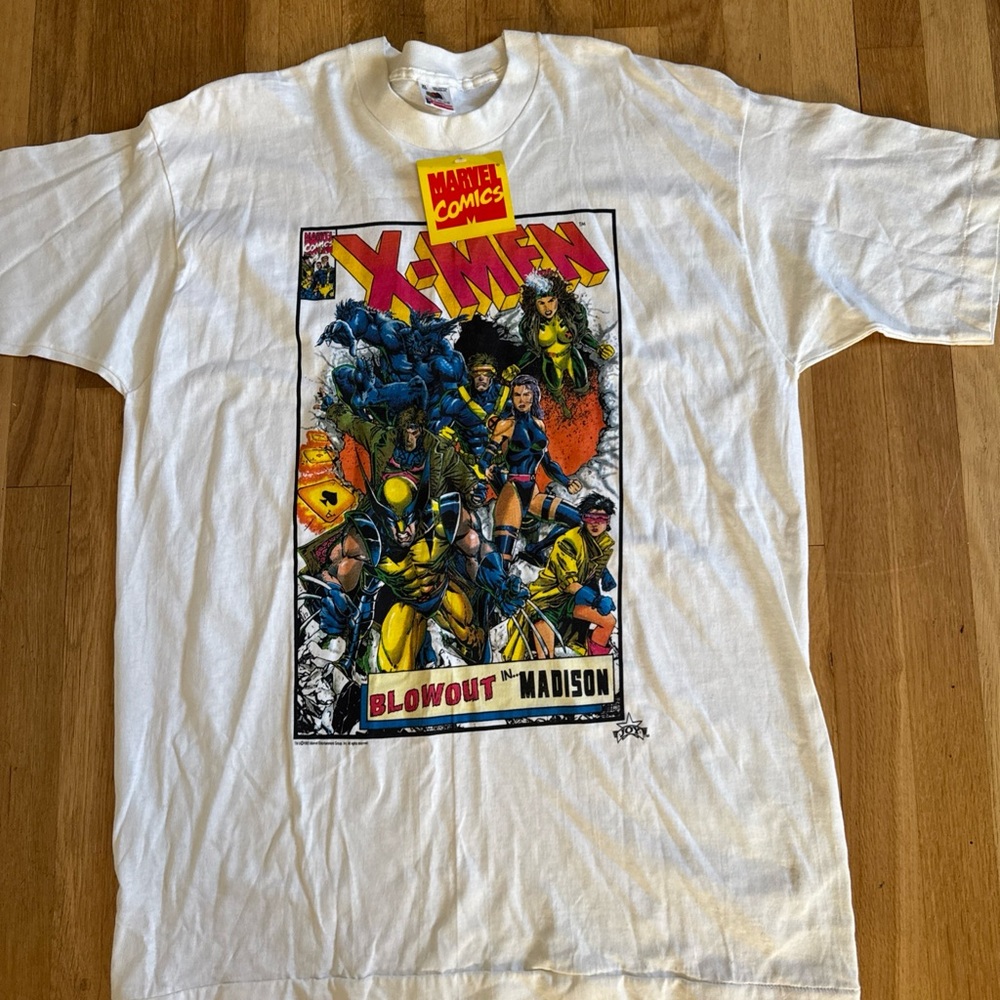 Vintage  Marvel Comics White T-Shirt X-men blowout Madison new